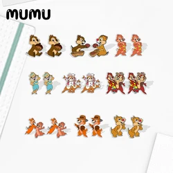 2024 New Chip and Dale Stud Earring Cute Epoxy Jewelry Resin Acrylic Earrings Handmade Gifts Fan