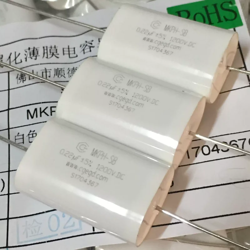 10pcs Original Box Chuangge MKPH-SB Type 0.22UF 1200V Thick Copper Pin IGBT Non Inductive Absorption Thin Film Capacitor
