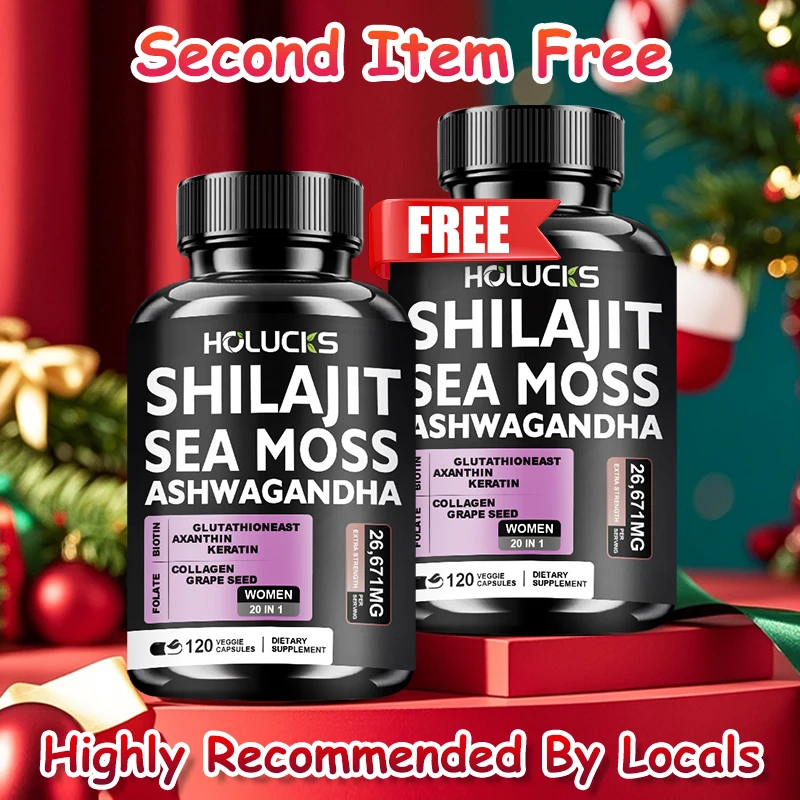 

Premium Shilajit & Sea Moss Supplement, with Collagen Complex, for Boosts Endurance, Reduces Fatigue & Promotes Muscle Function