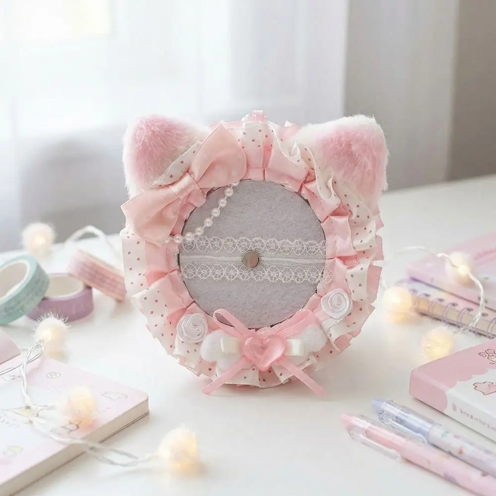 55-75mm 58mm Can Badge Cover Kawaii Cat Ear Design Badge Displaying Case Handmade Korean Style DIY Pain Bag Filler Girls