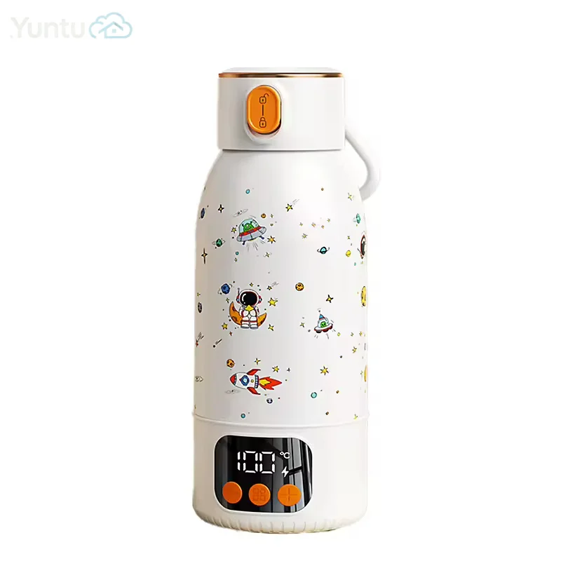 Electric Portable Smart Heating Drink Cup Warmer Smart Water Bottle Thermal Insulation Quick Boiling 500ml for Car Outdoor