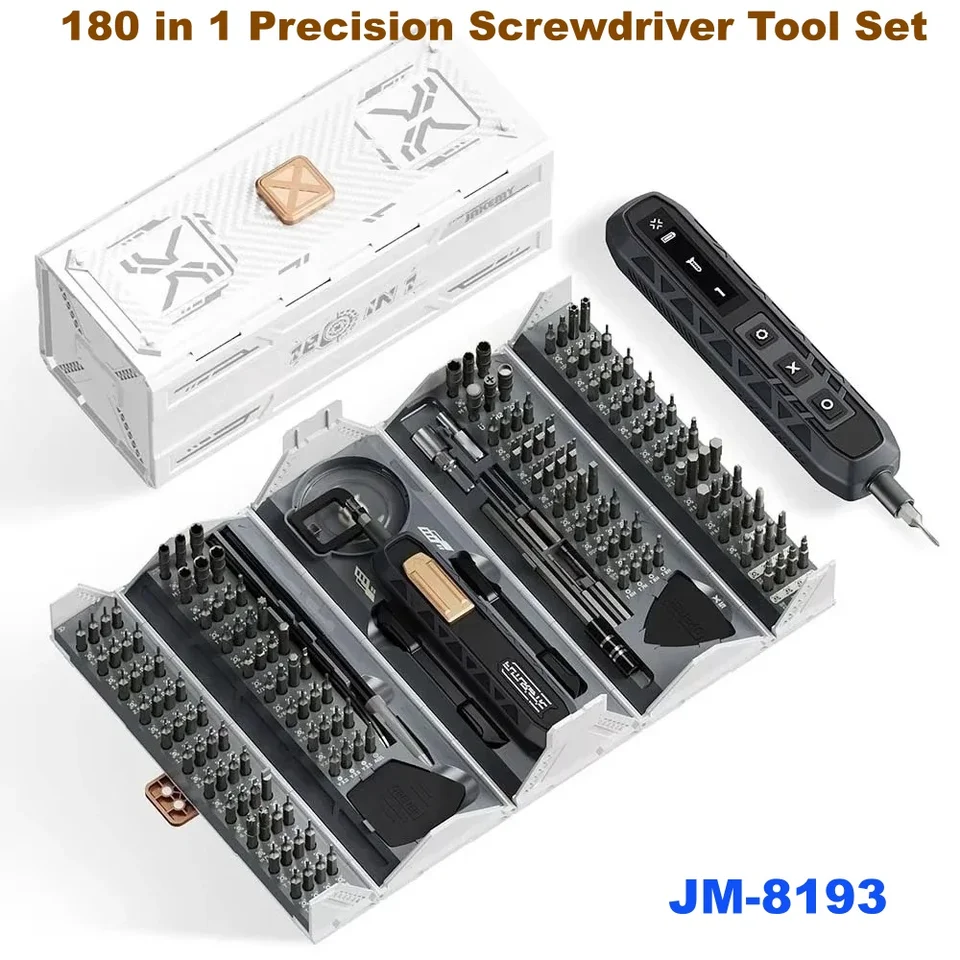 180-in-1 Magnetic Screwdriver Set, 3-Speed, Insulated, for Phone