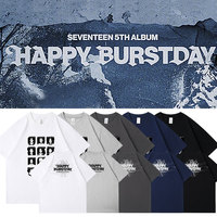 KPOP Idol WONWOO HOSHI New Album HAPPY BURSTDAY T-Shirt High Quality INS Style Support Cotton Song Server MINGYU JOSHUA JUN Gift