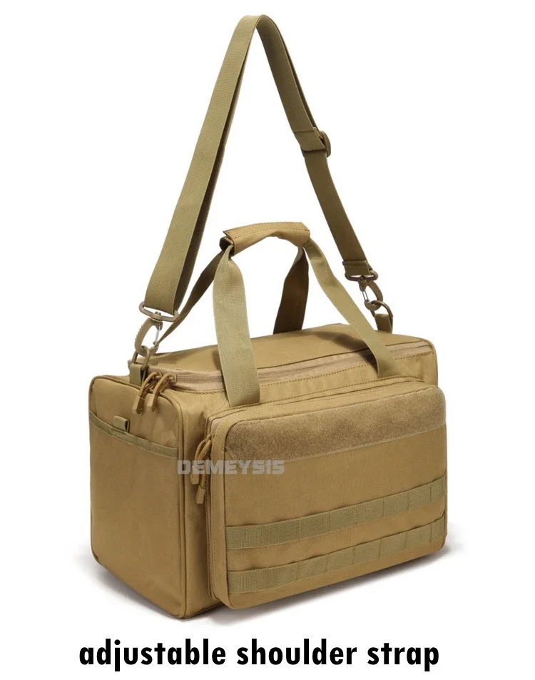 Tactical Gun Range Storage Bags Outdoor Molle Sport Hunting Shooting Nylon Pistol Tool Gun Case