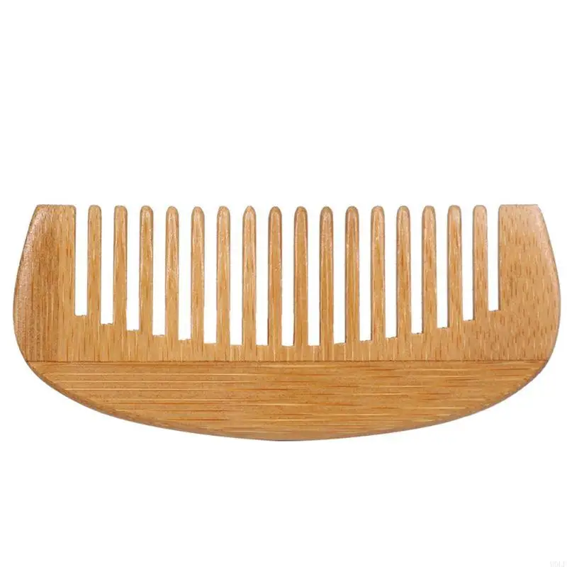 Molf 12cm Chiều dài Mini động tự nhiên Tóc bằng gỗ combs hình lưỡi liềm cong