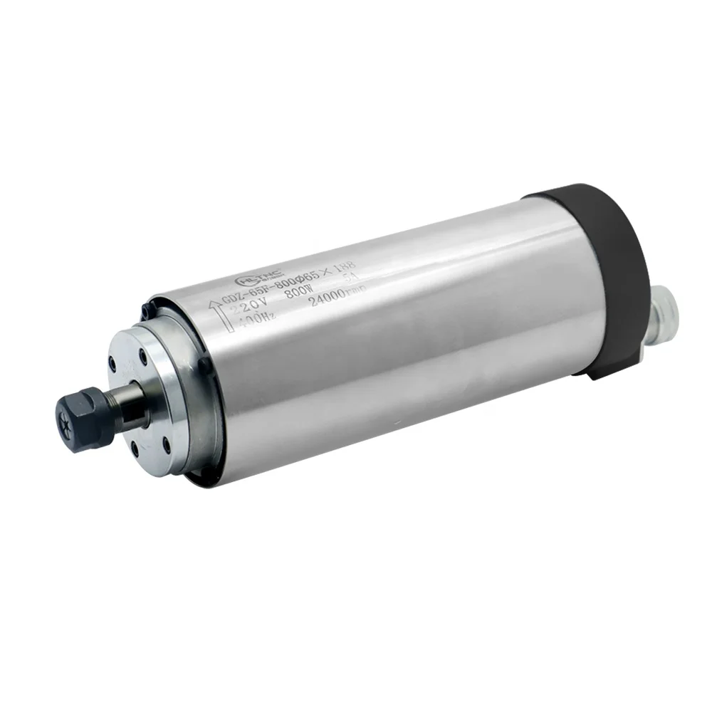 HLTNC High Speed 24000rpm air  Cooled 0.8kw 800w ER11 400hz Metal Milling Spindle Motor for Cnc Milling Cnc Spindle Motor