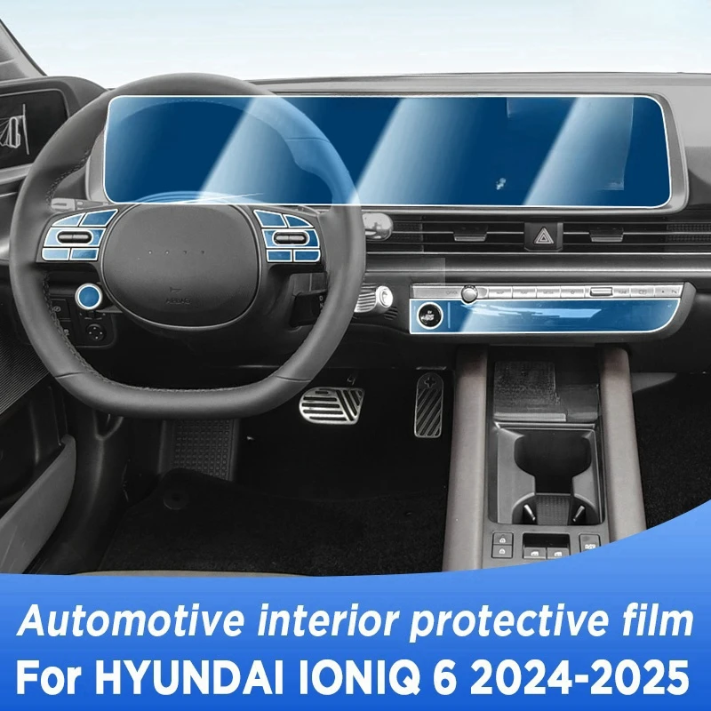 

For HYUNDAI IONIQ 6 2024 2025 Gearbox Panel Navigation Automotive Interior Protective Film Anti-Scratch Sticker Accessories