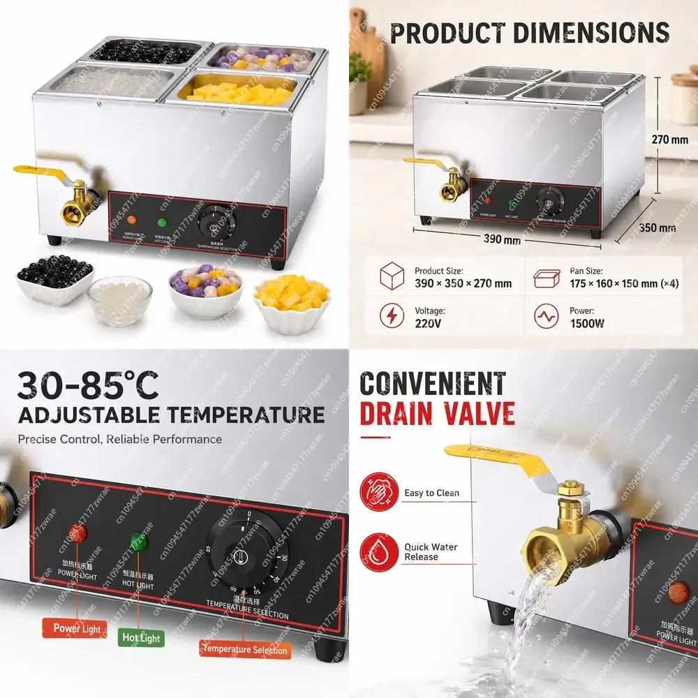 Thermal Insulation Pot Energy-Saving Mode Suitable Self-Service Catering Commercial Stainless Steel Materials 2.5-10L