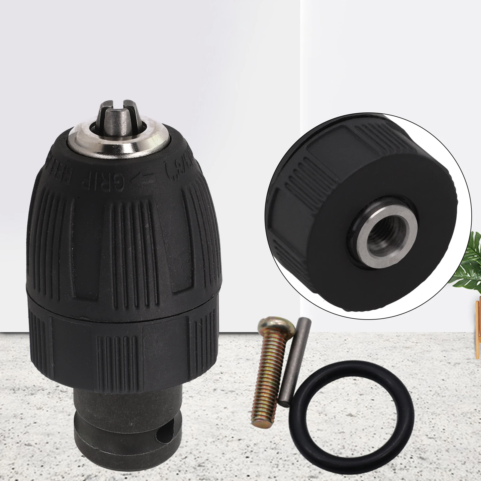 Practical Chuck Tools For Lithium Battery Hand Drill Lock Cylinder Power Tool Replacement Rubber Ring ABS+Metal