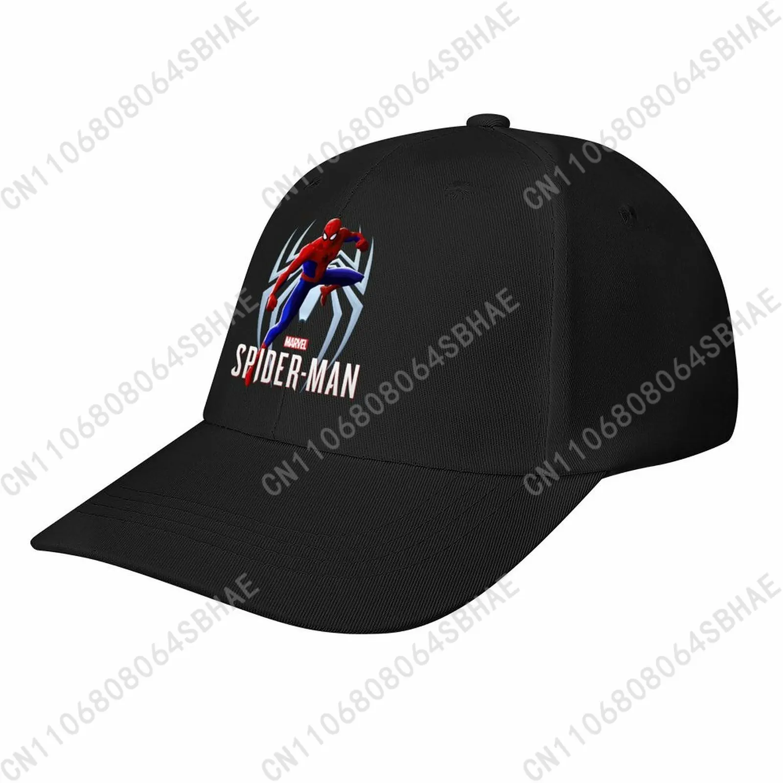 

Marvel Spider Man Baseball Cap Men Women Curved Brim Washed Rubber Print Adjustable Daily Wear Cap Custom Casual Gift Cosplay