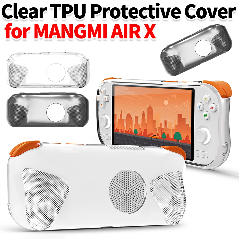 Protective Case for MANGMI AIR X Sleeve Ergonomic Grip Shockproof Shell Cover TPU Transparent Shield Housing Anti-fall Game Case