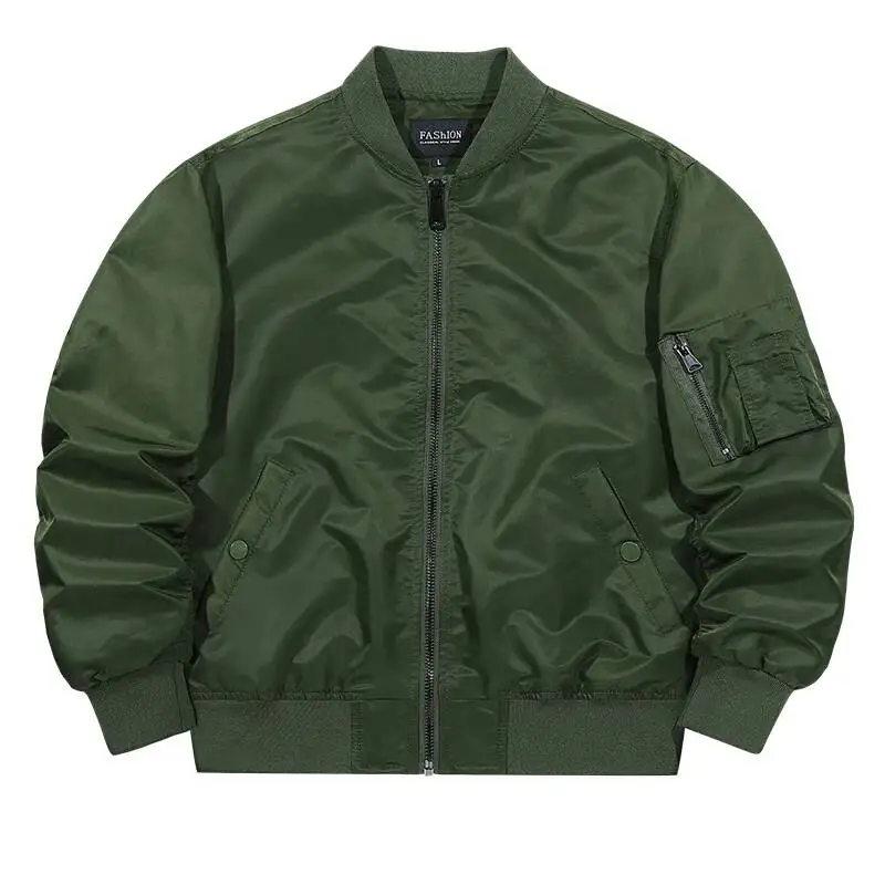 

American Fashionable Loose Men's Spring Autumn Versatile Flight Jacket Comfortable Fit Upper Body Casual Outerwear