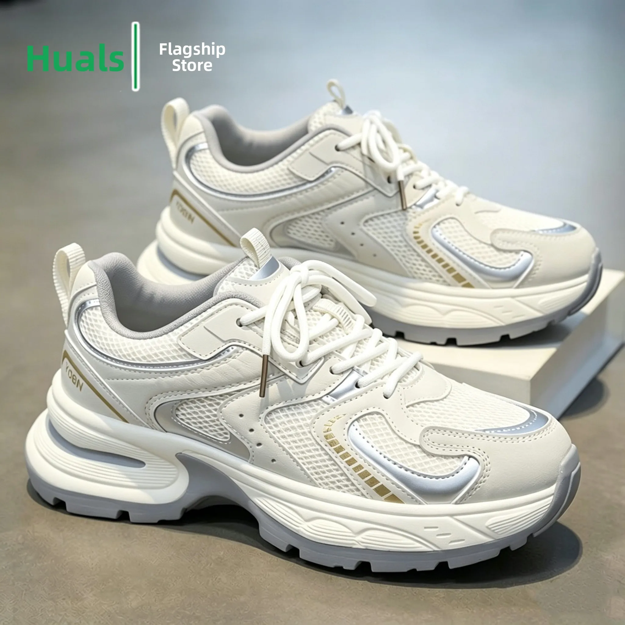 Men's Breathable Sports Running Shoes 2026 New Style Casual Fashionable High-End Sensation All-Match Low-Top Outdoor Sneakers
