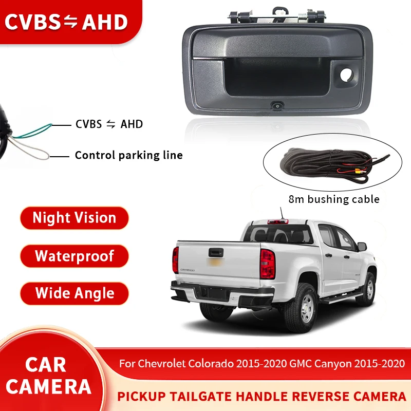 AHD Pickup Tailgate Handle Reversing Camera For Chevrolet Colorado 2015-2020 GMC Canyon 2015-2020 Waterproof Backup Camera