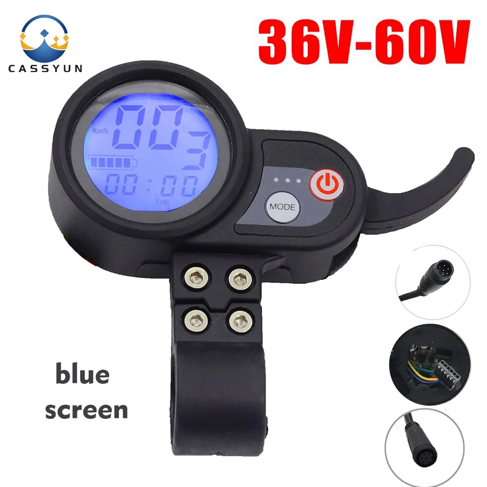 Electric Scooter LCD Display JP Throttle 36V 48V 52V 60V With USB Charging Shift Switch Accelerator