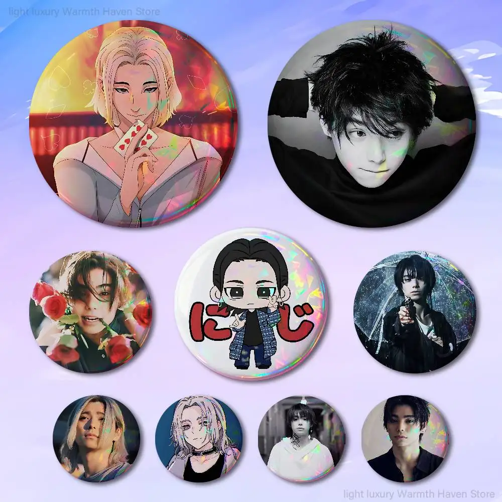 

Actor N-Nijiro Murakami Custom Badges 75mm 44mm 25mm Brooch Backpack Hat Enamel Pins Accessories Toys Gifts