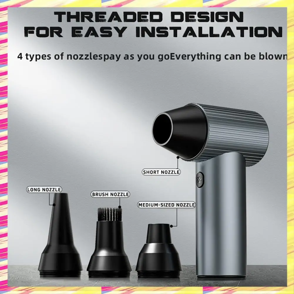 ABJJ 핸드헬드 팬 40mm 브러시리스 모터 미니 덕트 팬 500G 추력 강력 터보 팬 자동차 에어 블로워