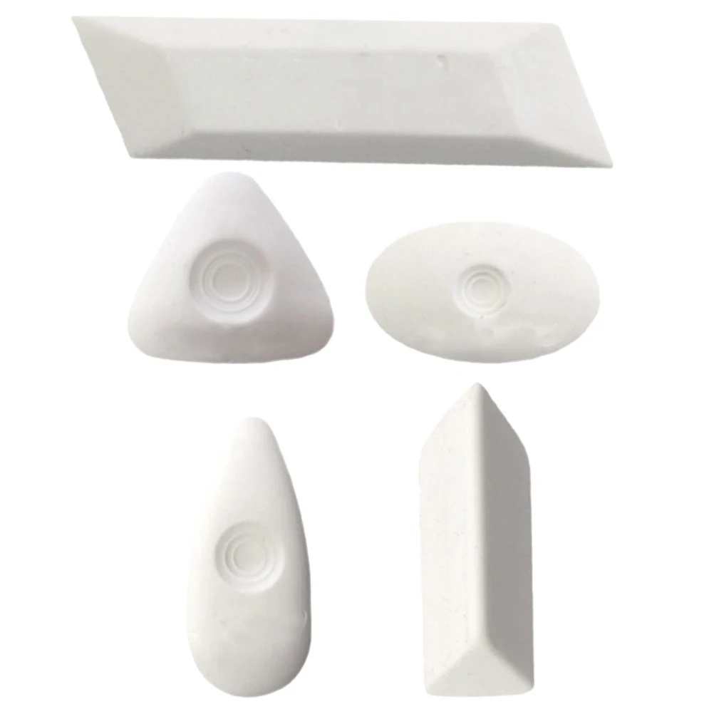 5 szt. Białe gumki artystyczne do rysowania, malowania, szkicowania, minimalne pozostałości, artykuły szkolne, gumki w kształcie kropli wody, kreatywny zestaw gumek