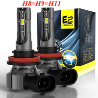 2pcs H8 H9 H11 H16 Led Headlight Canbus Error Free Powerful Light No Adapter Required Car Turbo Diode Bulb White Moto Fog Lamp