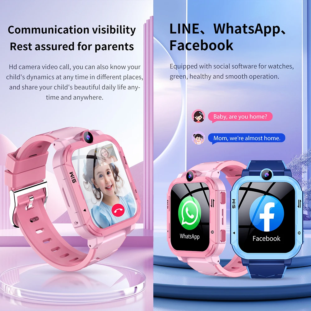 Smart Watch Kids 4G GPS WiFi Tracking Location Video Call SOS Call Back Monitor Phone Watch Children Smartwatch Boy Girl Gifts