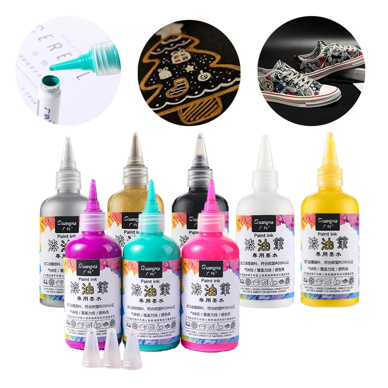 

150ml Color Oily Marker Ink Paint Pen Supplement Liquid Rich in Color for Writing Painting Marks Graffiti Poster Design