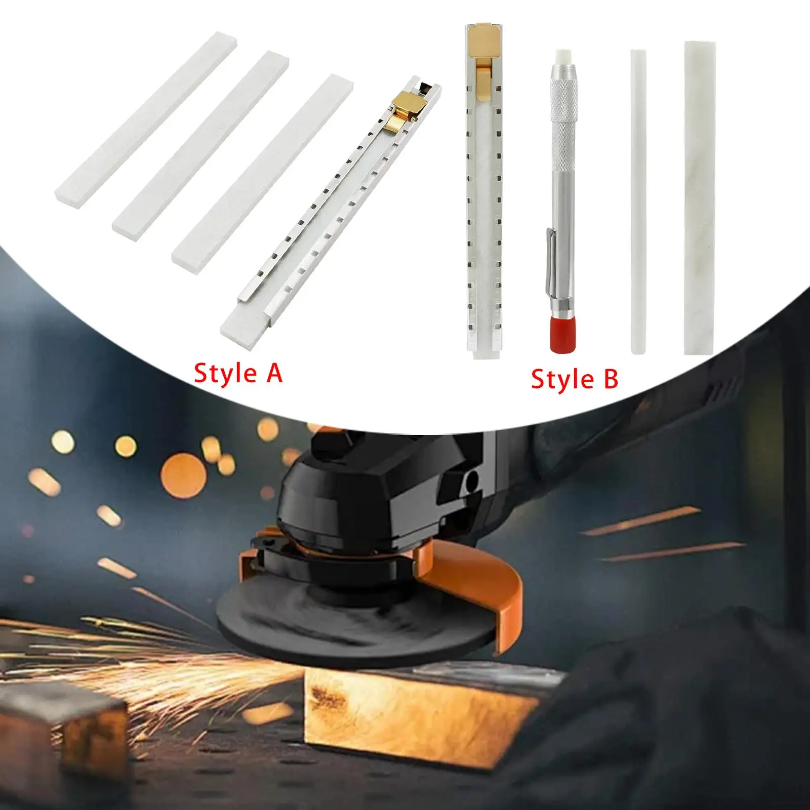 Soapstone Holder with Refill High Performance Woodworking Marking Pen for Welding Marker Draw Construction Metal Fabrication