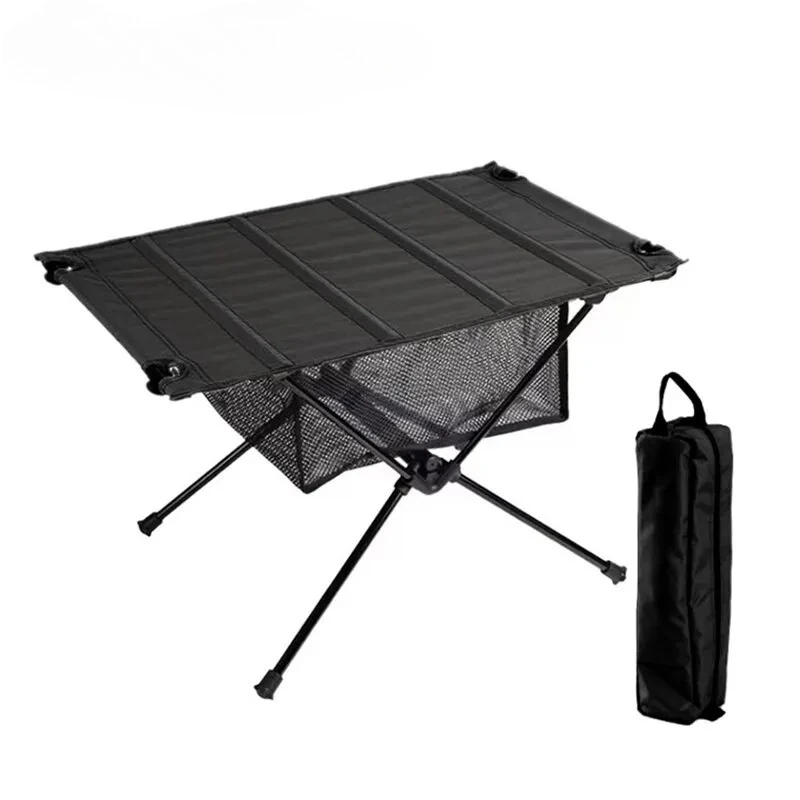 Camping-Klapptisch Leichtgewichtig 1680D Oxford Roll-Up-Tisch Tragbarer Aluminiumlegierungs-Touristentisch für Outdoor-Picknick