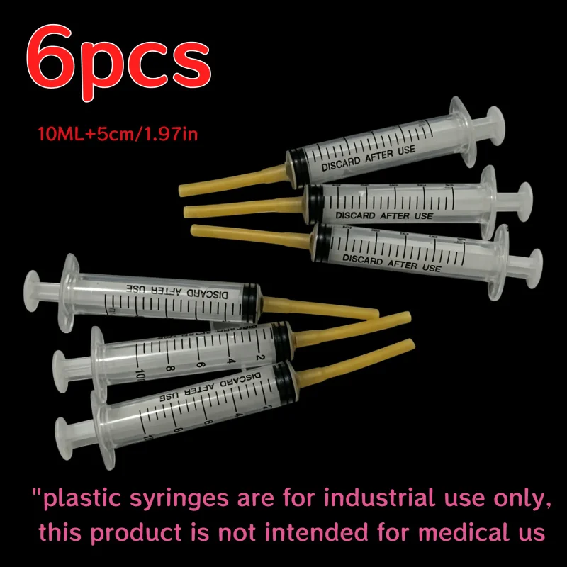 6Pcs 10ML Pet Feeding Syringe with Soft Silicone Tip Reusable Medicine Milk Feeder for Birds Dogs Cats