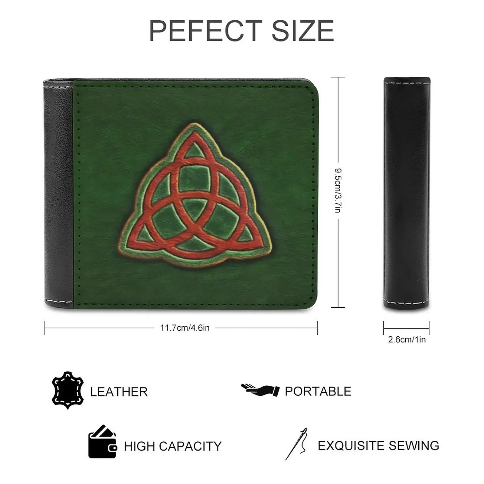 Book of Shadows Cover Leather Wallet Short Slim Male Purses Money Credit Card Holders Men Wallet Book Shadows Charmed Magic