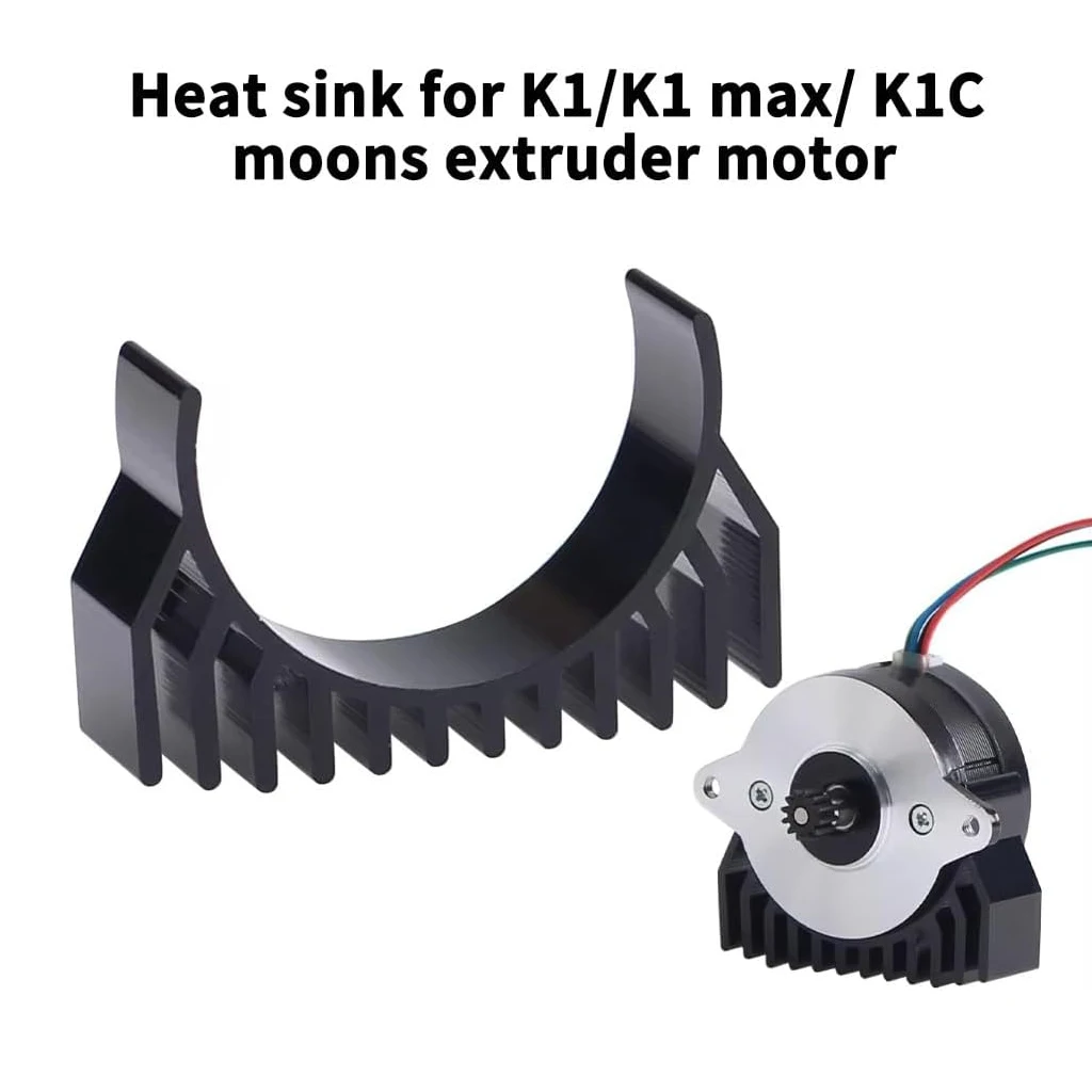 

For Creality K1C Round Stepper Motor Aluminum Heat Sink,All Metal Fasting Heat Dissipation for K1/K1 Max Moons Extruder Motor