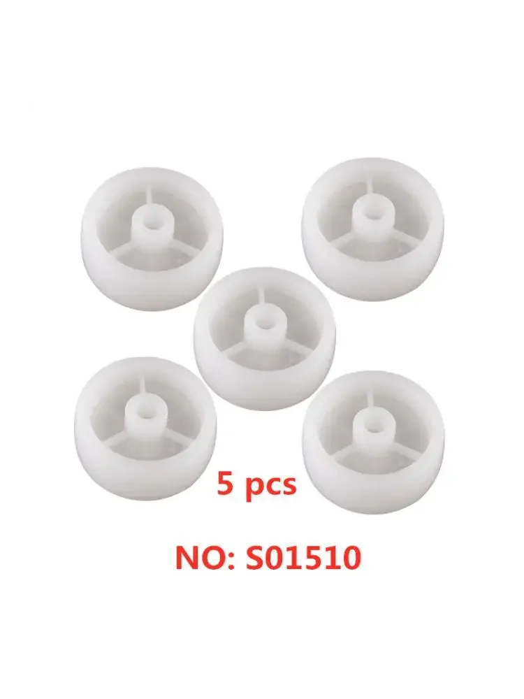 5 Pcs/Lot 1.5 Inch White Pp Single Wheel Diameter 40 Plastic Wear Resistant Nylon Caster Furniture