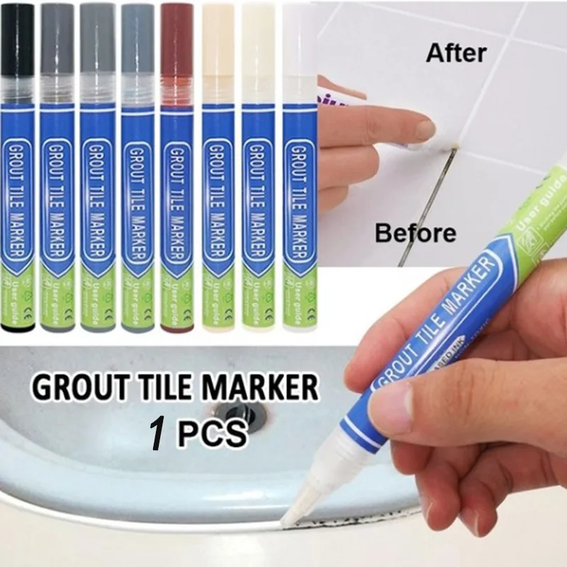 Ceramic Tile Sewing Pen Bathroom Moisture-proof Floor Gap Decontaminating Pen Floor Tile Sewing Paint Pen Anti-mold Repair Pen