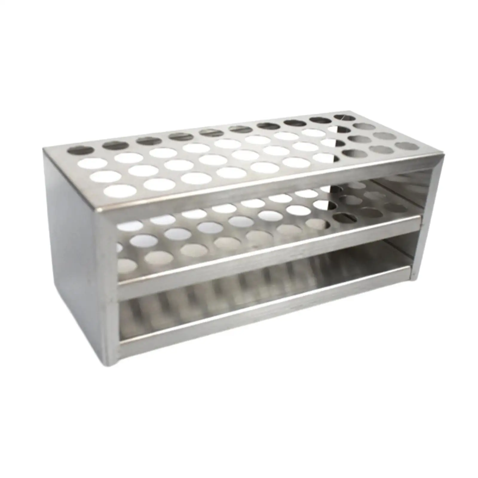 Cylindrical Tube Holder Stainless Steel Easy to Clean Centrifuge Tube Holder Versatile Sturdy Lab Equipment 40 Hole 3 Layer