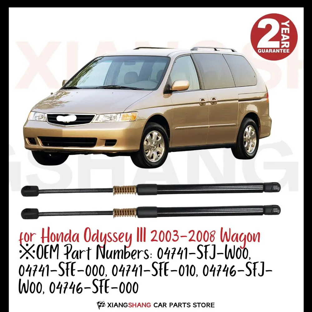 

2pcs Rear Auto Open With Spring Damper for Honda Odyssey III (RB1/2) 2003-2008 Wagon Trunk Boot Gas Charged Gas Struts