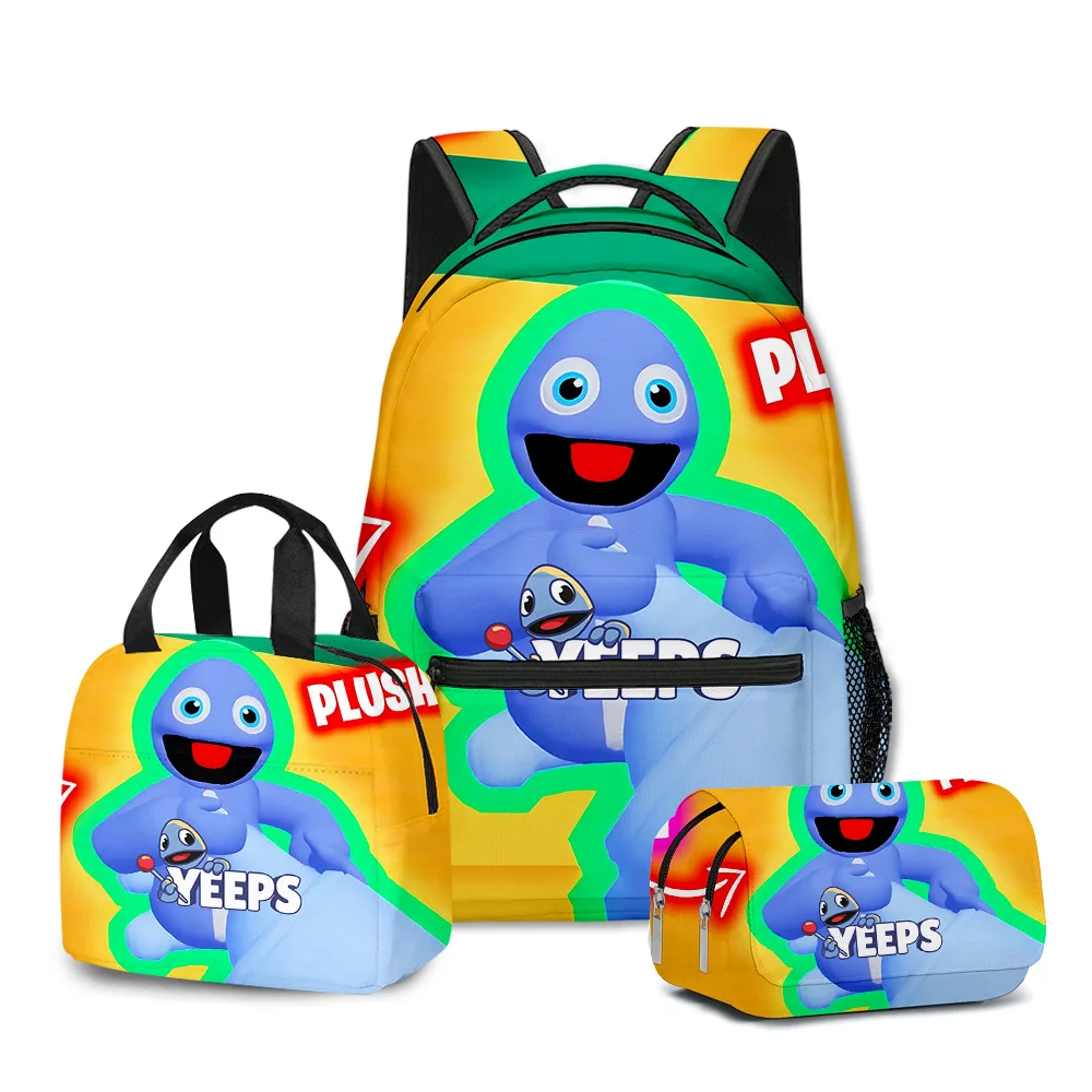 

Trendy Youthful Yeeps Hide and Seek 3D Print 3pcs/Set Student School Bags Laptop Daypack Backpack portable Lunch bag Pencil Case