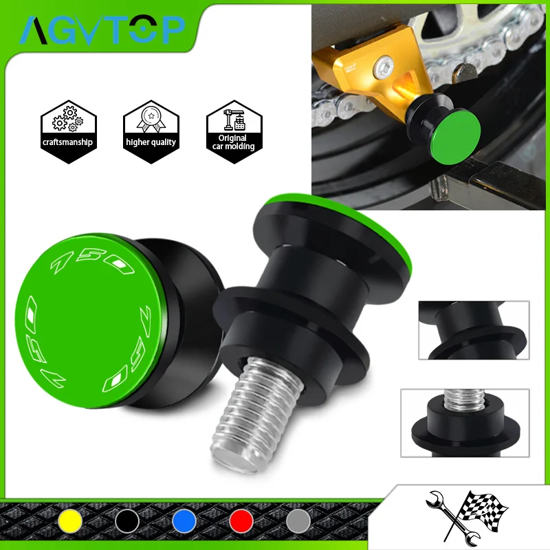 10MM Swingarm Spools Slider Screws Stand For Z1000 Z1000SX Z750 Z750S Z750R Motorcycle Accessories Swing arm Slider z750 z1000sx