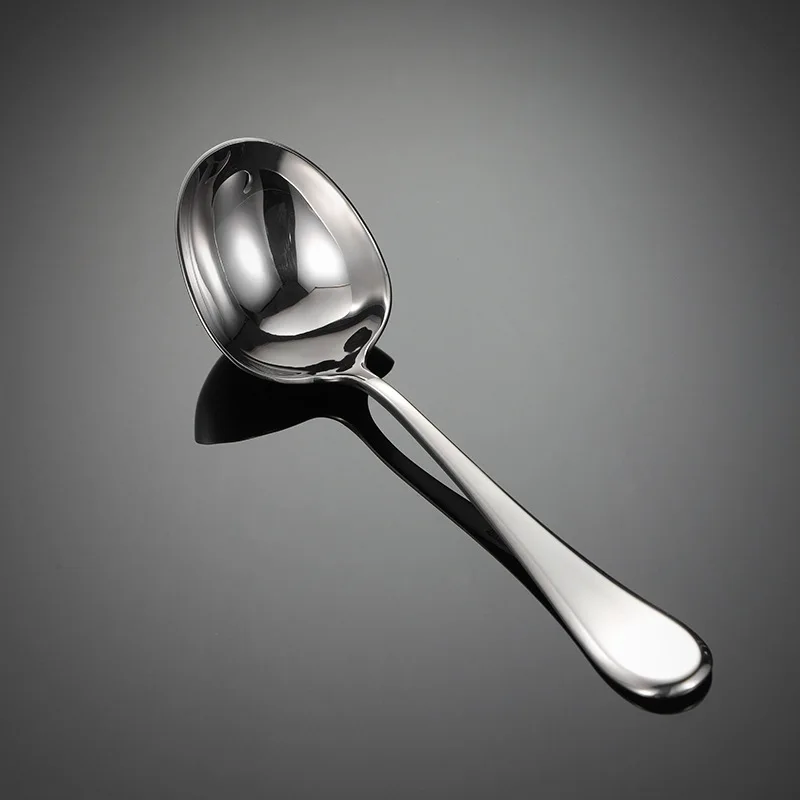 304 Stainless Steel Korean Soup Spoon to Eat High-grade Heavy Porridge Spoon Deepen Bottom Tableware Kitchen Cooking Supplies
