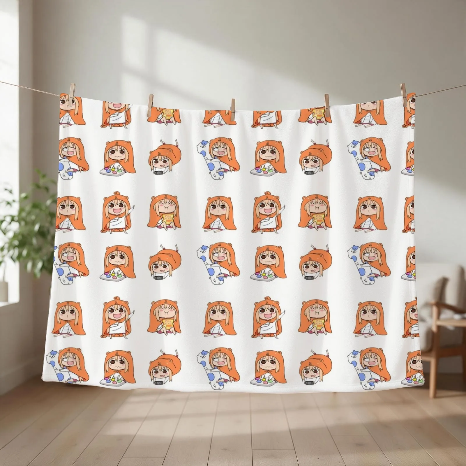 umaru chan pack Throw Blanket Retros Shaggy Luxury Throw blankets ands Blankets