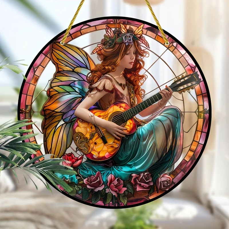Enchanting Elf Fairy Acrylic Sun Catcher Window Door Display, Seasonal Summer Decor - for Home, Bar, for Daily Christmas Decor