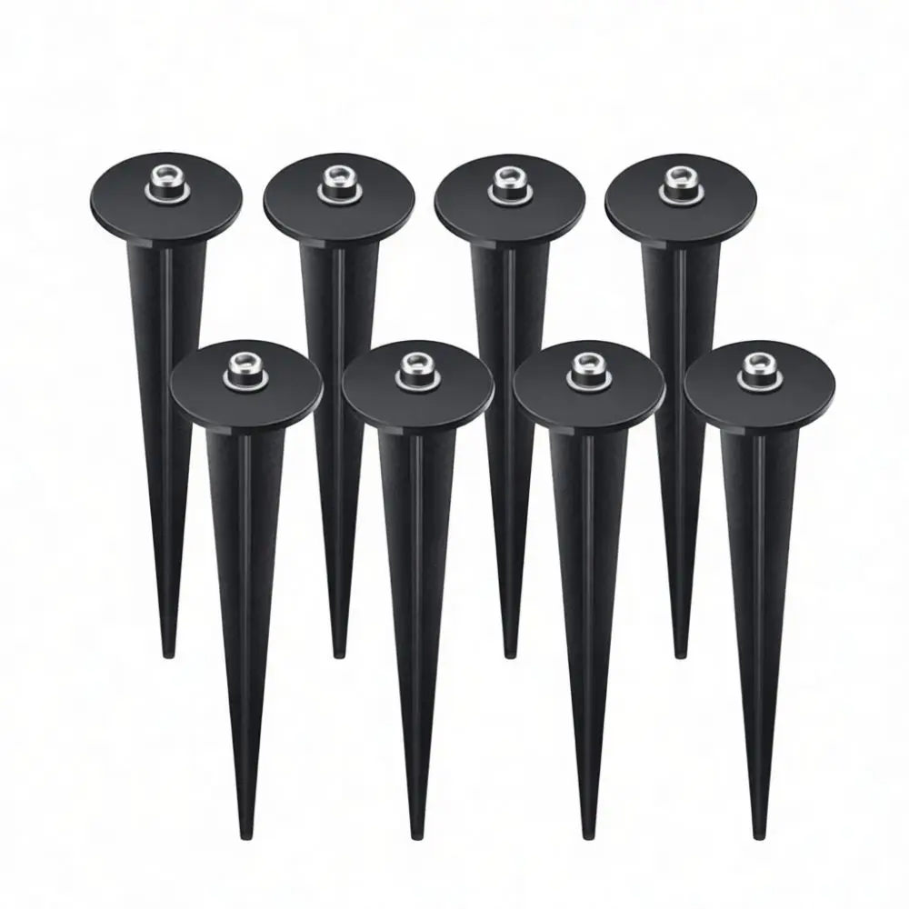 Flood Light Ground Spike Holder For Garden Yard Lawn Outdoor Lighting Fixture Stand Aluminum Accessory For Easy Install