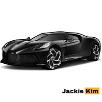JKM 1:32 Bugatti La Voiture Noire Diecasts & Toy Vehicles Metal Car Model Shock absorber Sound Light Collection Car Toys Gift
