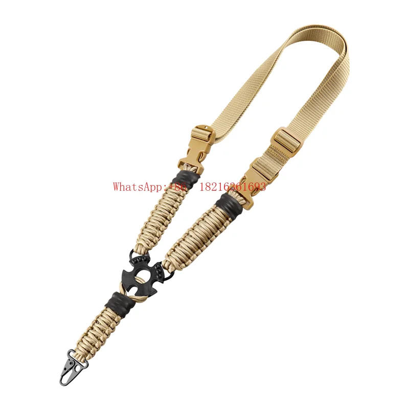 Vertical Single Point Strap Military Fan Outdoor American Braided Umbrella Rope, Multi-functional Tactical Gun Rope
