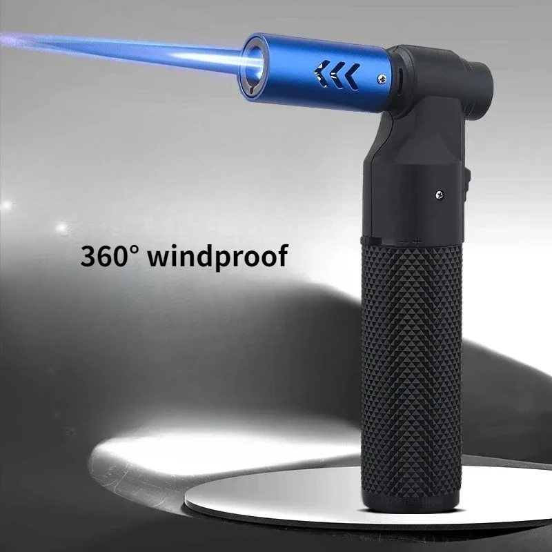 HONEST Gas Jet Butane Cigar Lighter Windproof Kitchen BBQ Metal Jewelry Welding Torch for Outdoor Camping