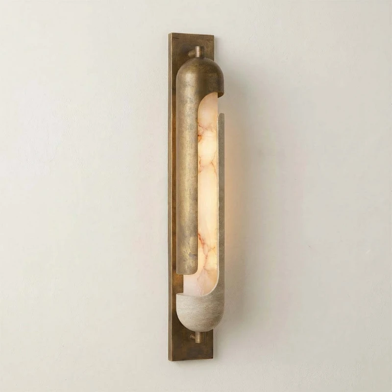 Light luxury hotel lobby marble wall lamp, sales office, clubhouse, villa, living room background wall lamp, corridor corridor
