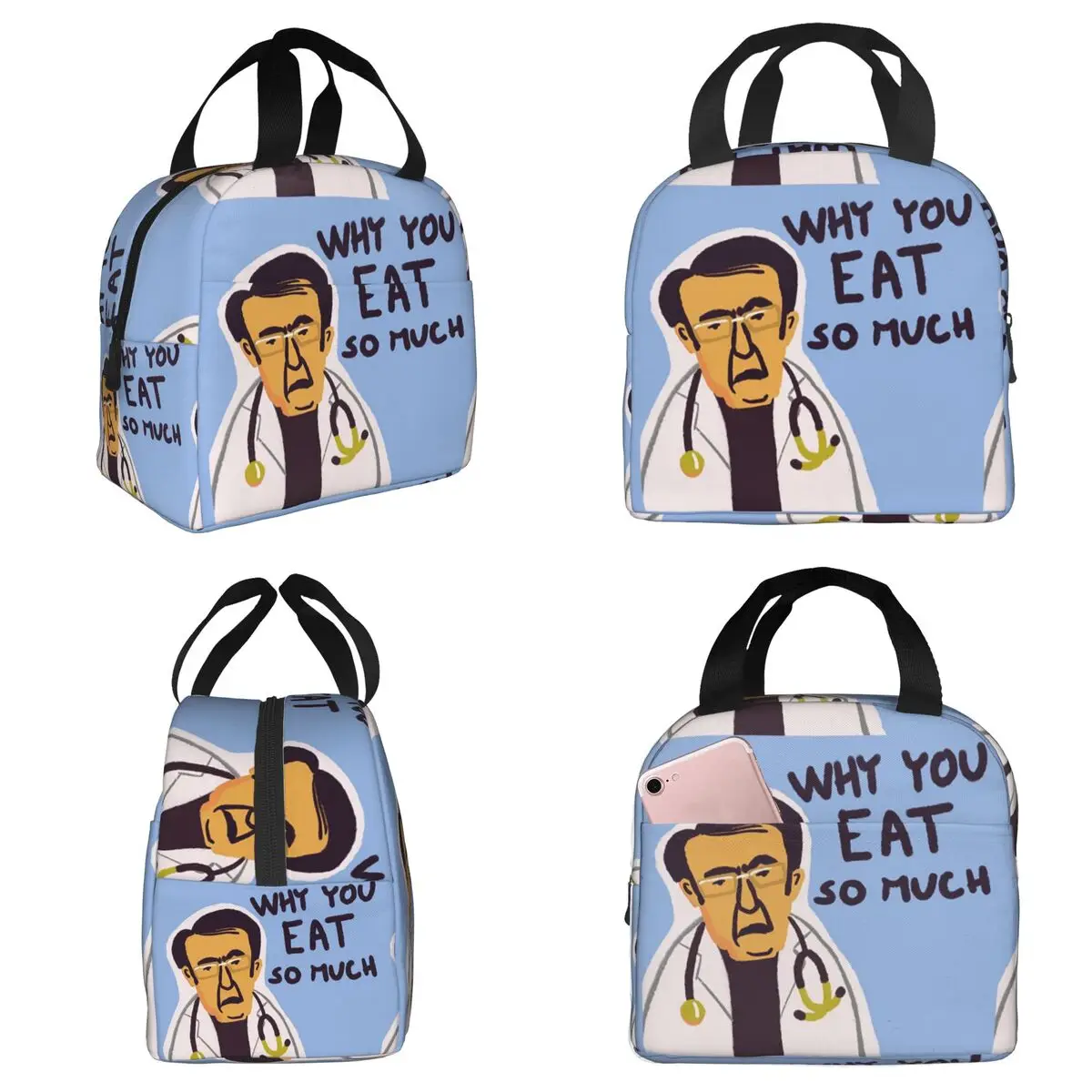 

Термосумка для обедов Dr. Nowzaradan из сериала «Моя жизнь весом в 272 кг»: портативный термоконтейнер для еды, изолированная сумка-тоут для ланчей