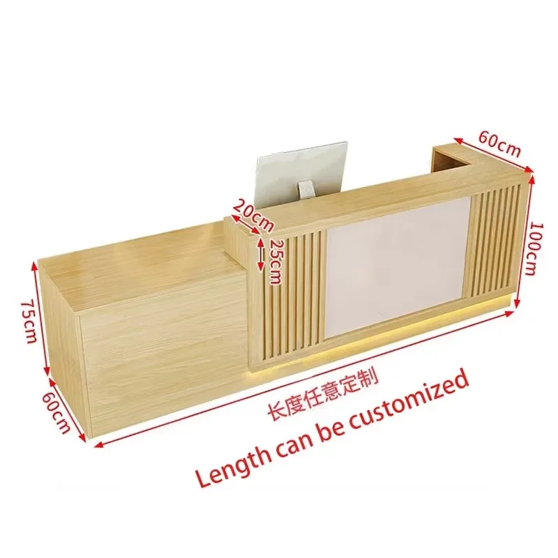 Modern Unique Reception Desks Beauty Office Nordic Simple Reception Desks Podium Salon Recepción Negocio Commercial Furniture