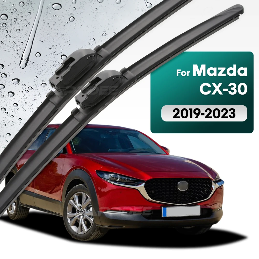 

Silicone & rubber Front Wiper Blades Set For Mazda CX-30 2019 - 2023 Windshield Windscreen Window Brush 26"+16"