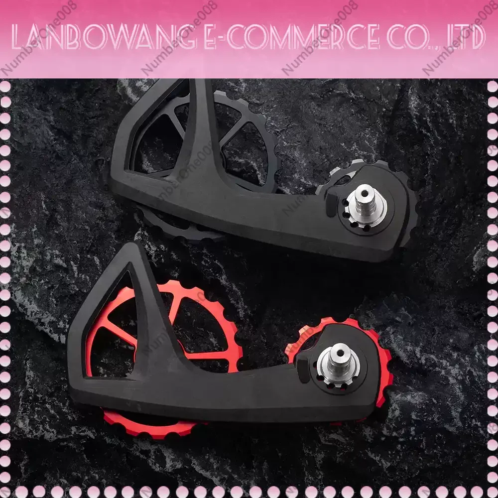 Oversize Jockey Wheel Set, 19T/17T Pulley Wheel for Rear Derailleur, Ceramic Bearing Guide Wheel for Road Mountain Bike