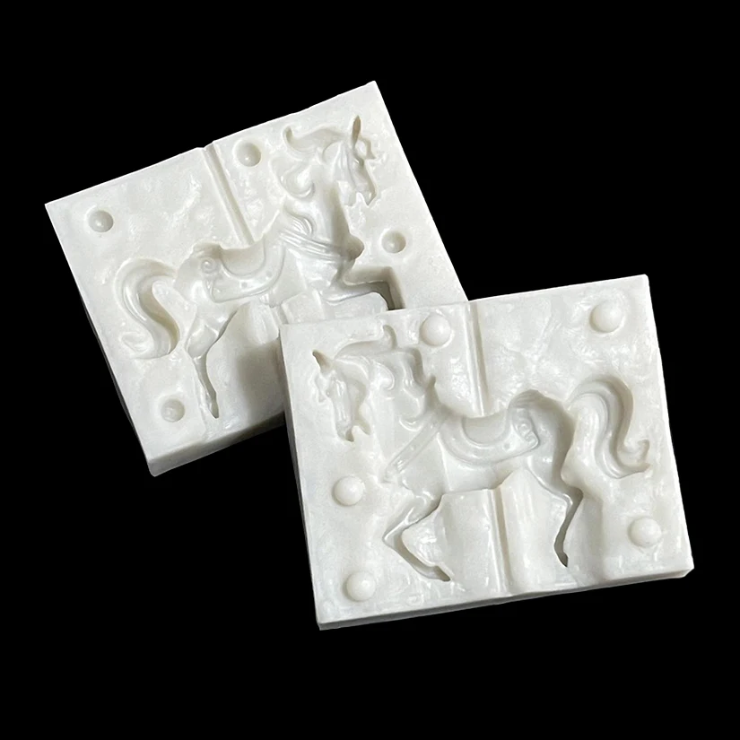 

2 Pcs/set Carousel Shapes Silicone Sugarcraft Mould, Fondant Cake Decorating Tools Bakeware