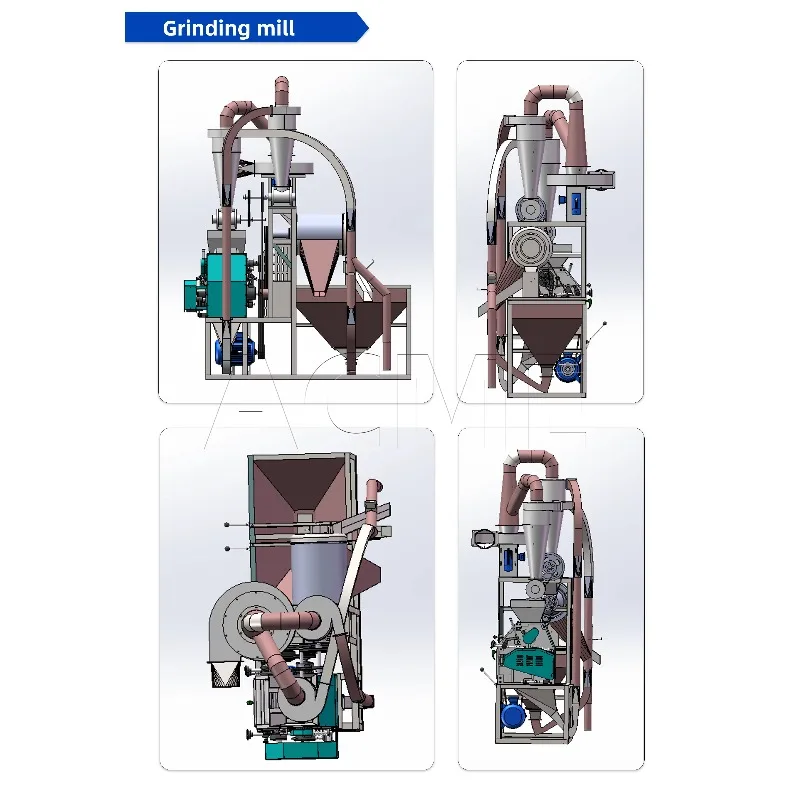 Complete Grain Milling Line for Wheat Maize Processing with Automatic Cleaning Grinding and Sifting